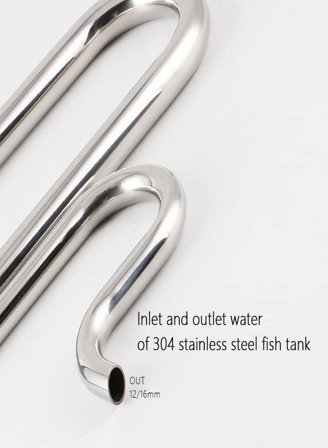 أنبوب مدخل ومخرج من الفولاذ المقاوم للصدأ من VAYINATO® Mufan لفلتر حوض السمك الأسطواني مع مقشدة سطحية (17 مم (يناسب خرطوم 19/22 مم)) من Petzlifeworld - Image 3